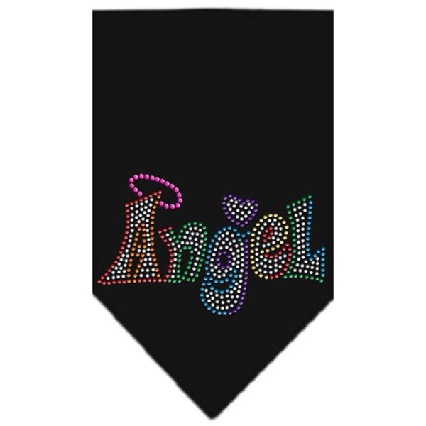 Mirage Pet Products Technicolor Angel Rhinestone Pet BandanaBlack Large 67-97 LGBK